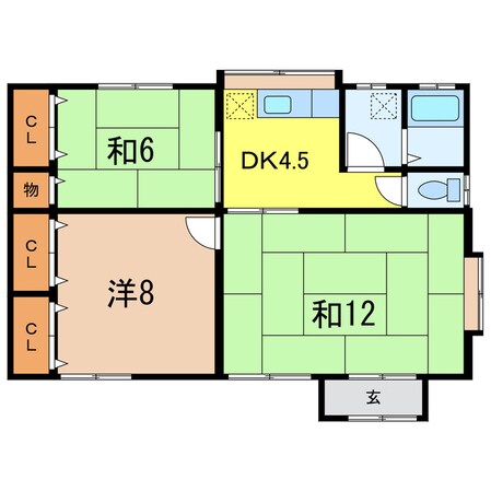 松東ハウス（10-17）の物件間取画像